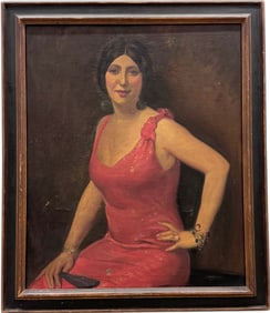 1920's Spanish School Art Deco Portrait Of A Woman, Possibly Cuban