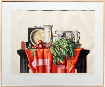 James Aponovich, Large Trial Proof Nicely Framed Lithograph Still Life