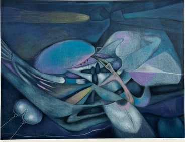 RAFAEL SORIANO (1920-2015, Cuban) Pencil Signed Lithograph Abstract 30/150