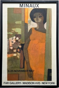 Andre Minaux, Far Gallery Madison Ave- New York, Lithograph Poster Hand Signed