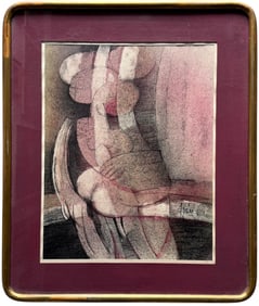 IVAN CUEVAS (b. 1930, Mexican) Nicely Framed Brutalist Abstract