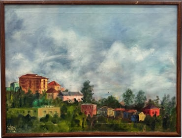 EILEEN NANNY (20th c, Caribbean) Island Village