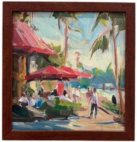 IHOR KOROTASH (b. 1957, Ukraine) Tropical Cafe Scene