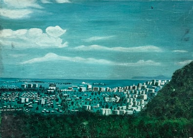 Vintage Painting Of Rio De Janeiro Brazil Oil On Canvas