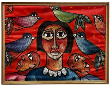 Hunseul Dorvil, Large Dominican Abstract Painting