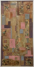 Circa 1970's Mid-Century Modern American School Abstract Expressionist Oil Painting