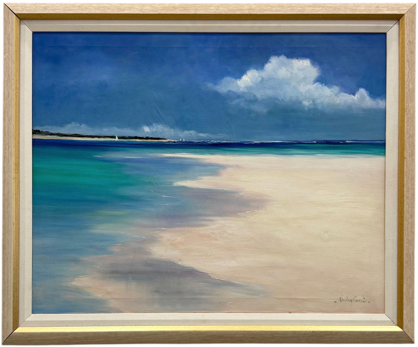 SHIRLEY CARNT (b. 1927, United Kingdom) Tropical Beach Landscape (1 of 3)
