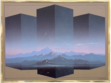 Mark Geisheker (20th c, American) Large Abstract Painti=ng