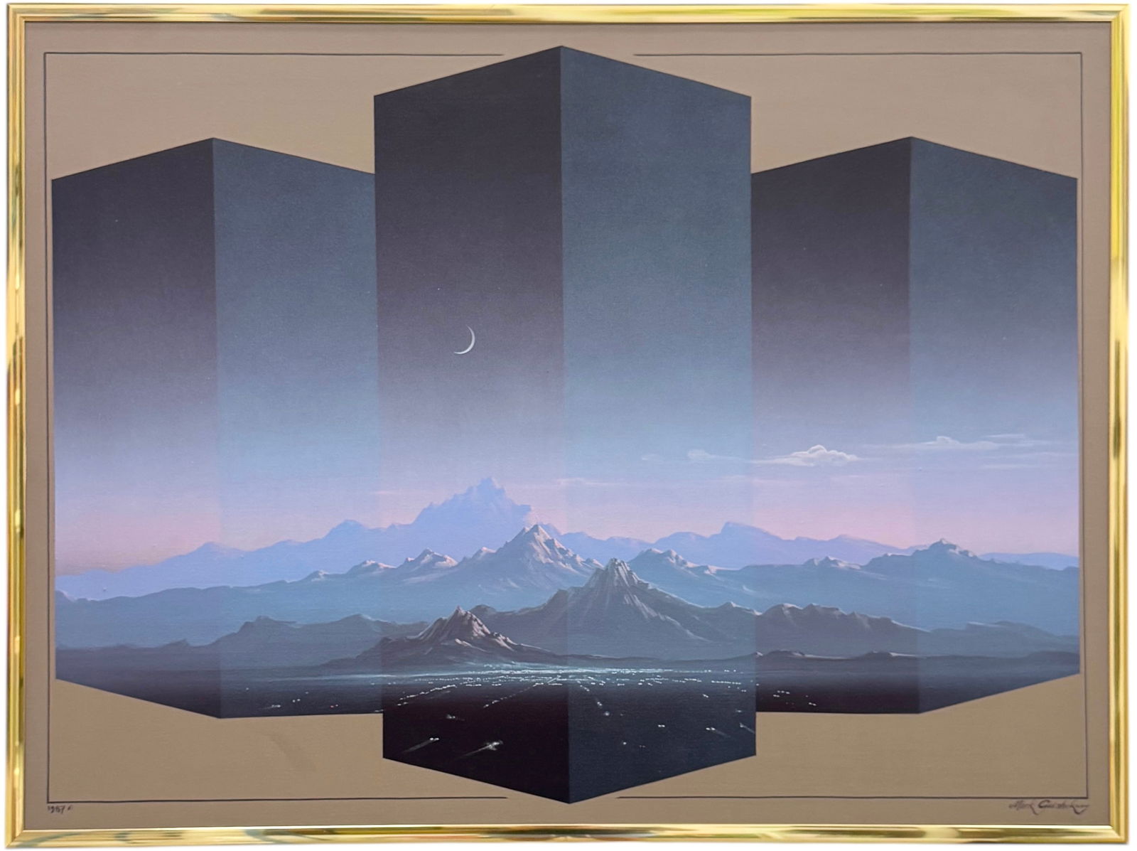 Mark Geisheker (20th c, American) Large Abstract Painti=ng (1 of 3)