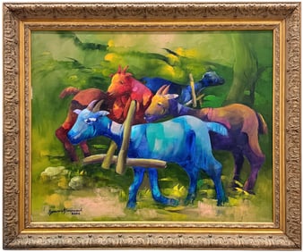 GESNER ARMAND (1936-2008, Haitian) Goats