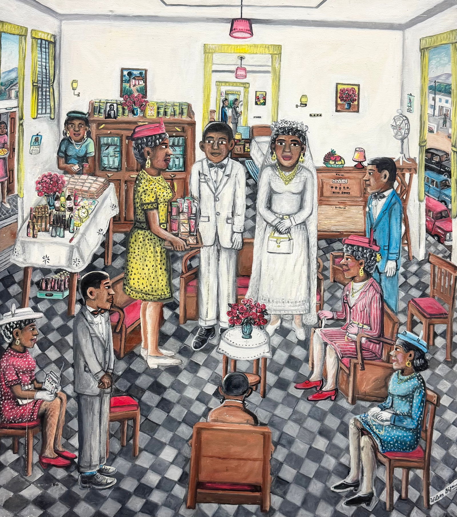 WILSON BIGAUD (1931-2010, Haitian) Wedding Celebration (1 of 11)