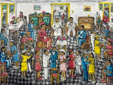 WILSON BIGAUD (1931-2010, Haitian) Wedding Celebration