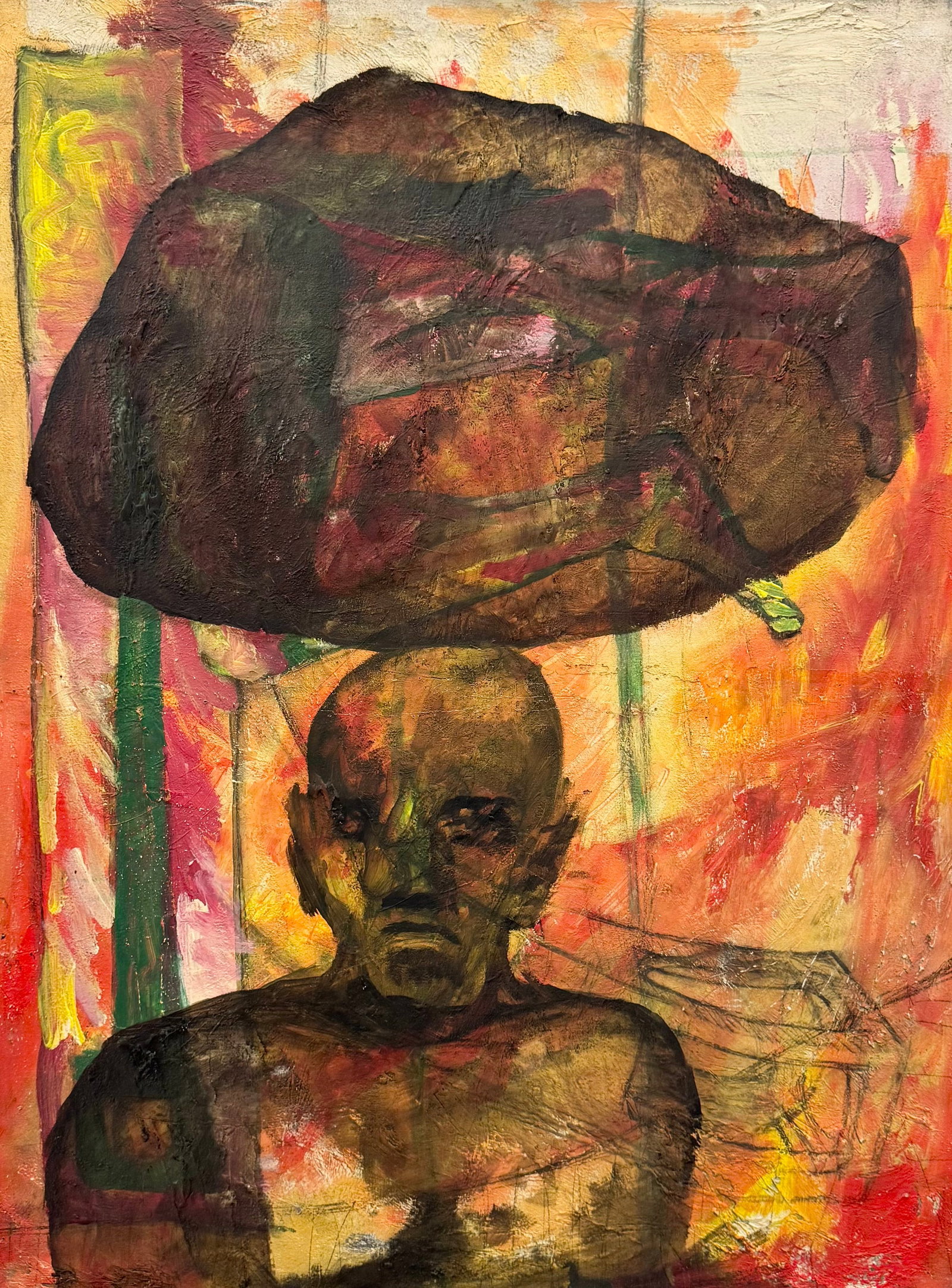 JUAN LUIS ILISASIGUI (b. 1964 Cuba) Surrealist: Oil painting on canvas 40 x 30 in. Domestic Flat Shipping Price: $110
