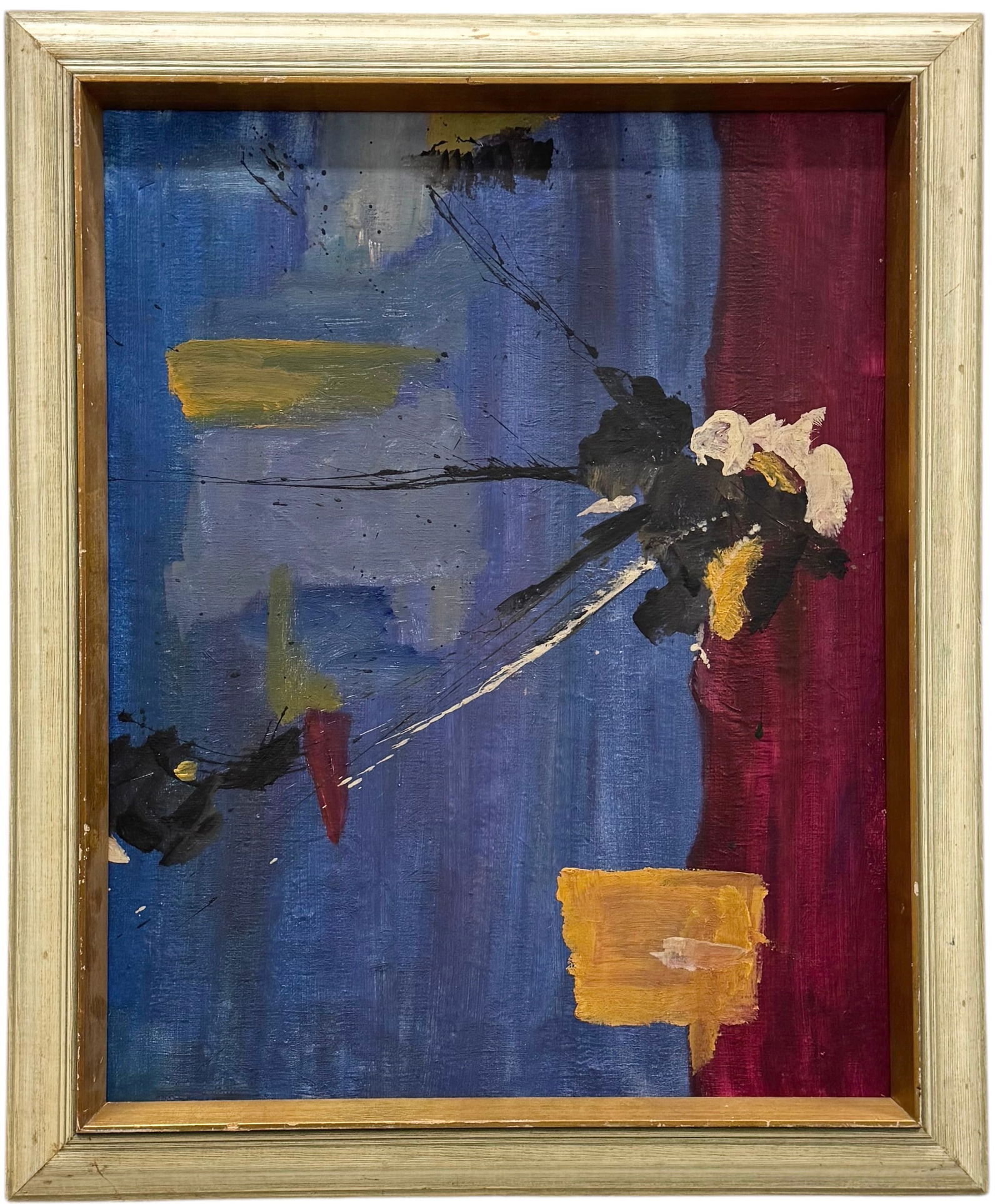 Vintage American School Abstract Expressionist Oil Painting (1 of 3)