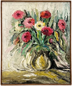 ZAKLAND STOLARSKI (20th c, Poland) Still Life Of Flowers
