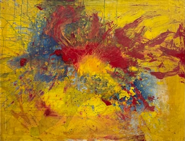 JUAN LUIS ILISASIGUI (b. 1964 Cuba) Large Abstract Expressionist