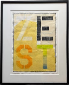 CAROL MCDERMOTT (20th c, UK) Nicely Framed Pop Art Abstract "Zest"