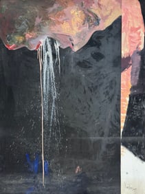 JUAN LUIS ILISASIGUI (b. 1964 Cuba) Large Abstract 64"