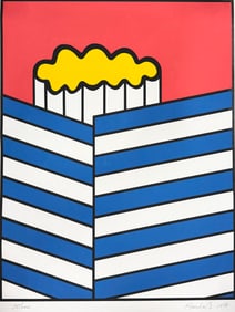 Nicholas Krushenick "Iron Street" Screenprint 1978 Pencil Signed Pop Art