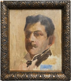19th Century Portrait Of A Gentleman Oil Painting On Board