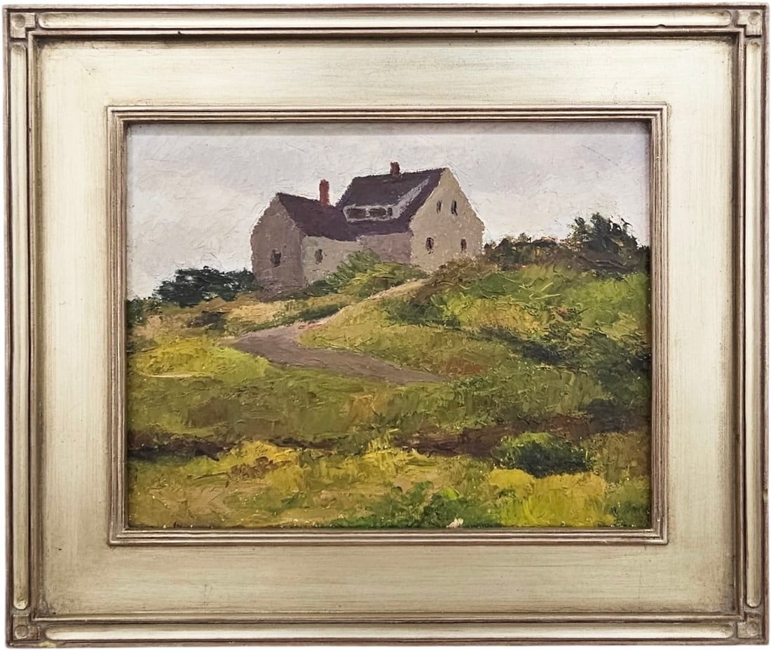 Impressionist Landscape With Stone House Oil Painting (1 of 2)