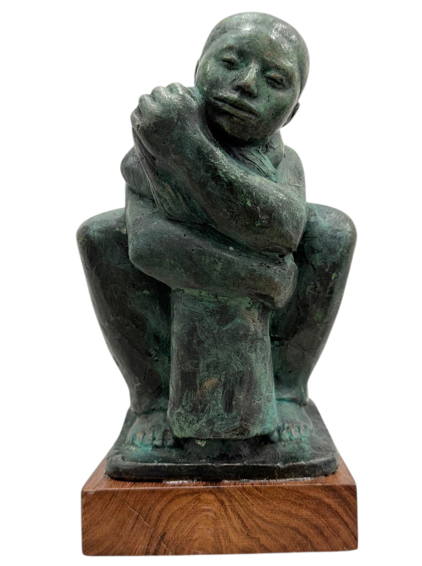 Alberto De La Vega Mexican Bronze Sculpture Mother & Child 9" (1 of 3)