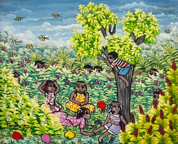 FRANCOISE JEAN (20th c, Haitian) Children Playing