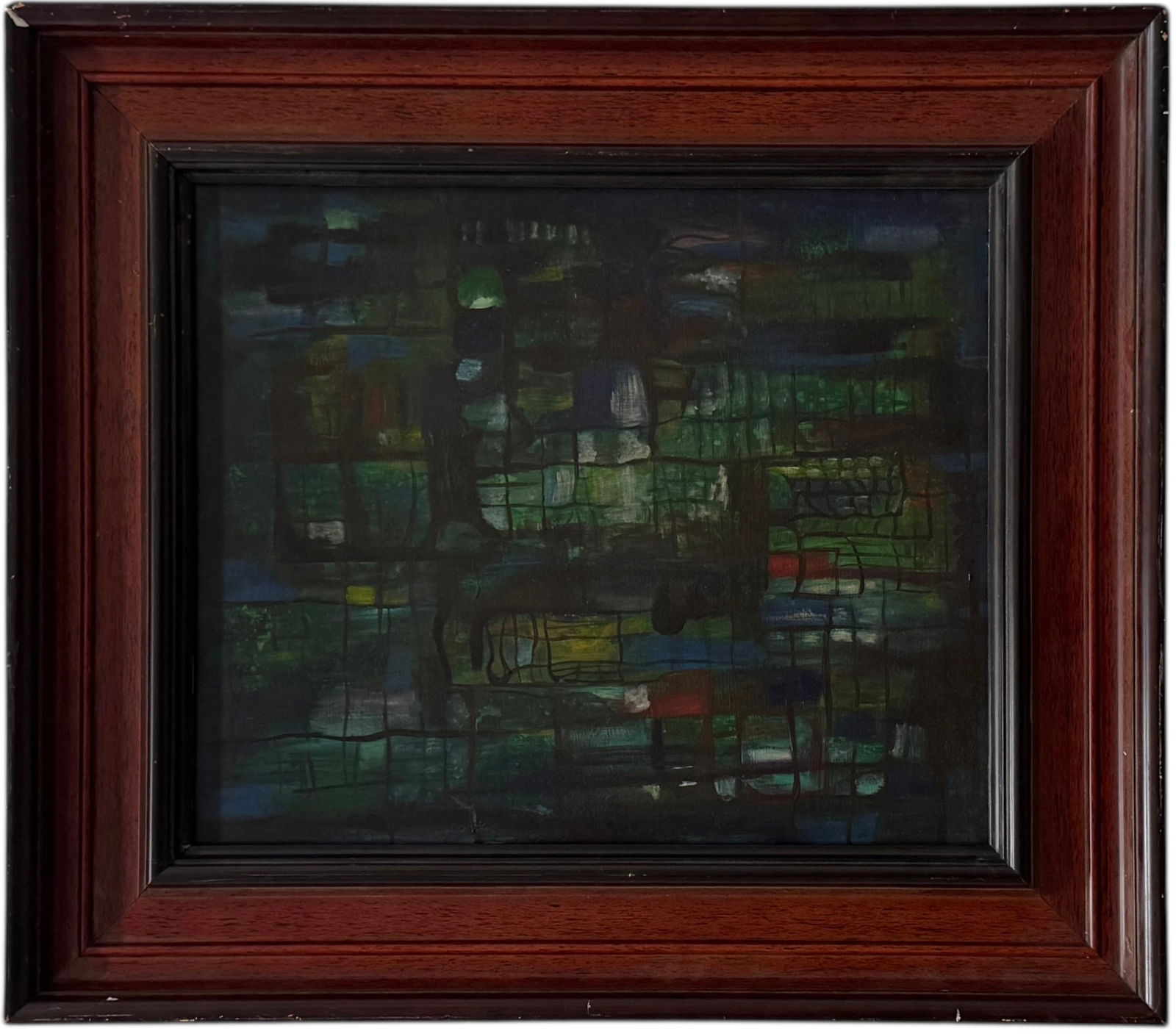Nicely Framed American Abstract Expressionist Oil Painting (1 of 2)