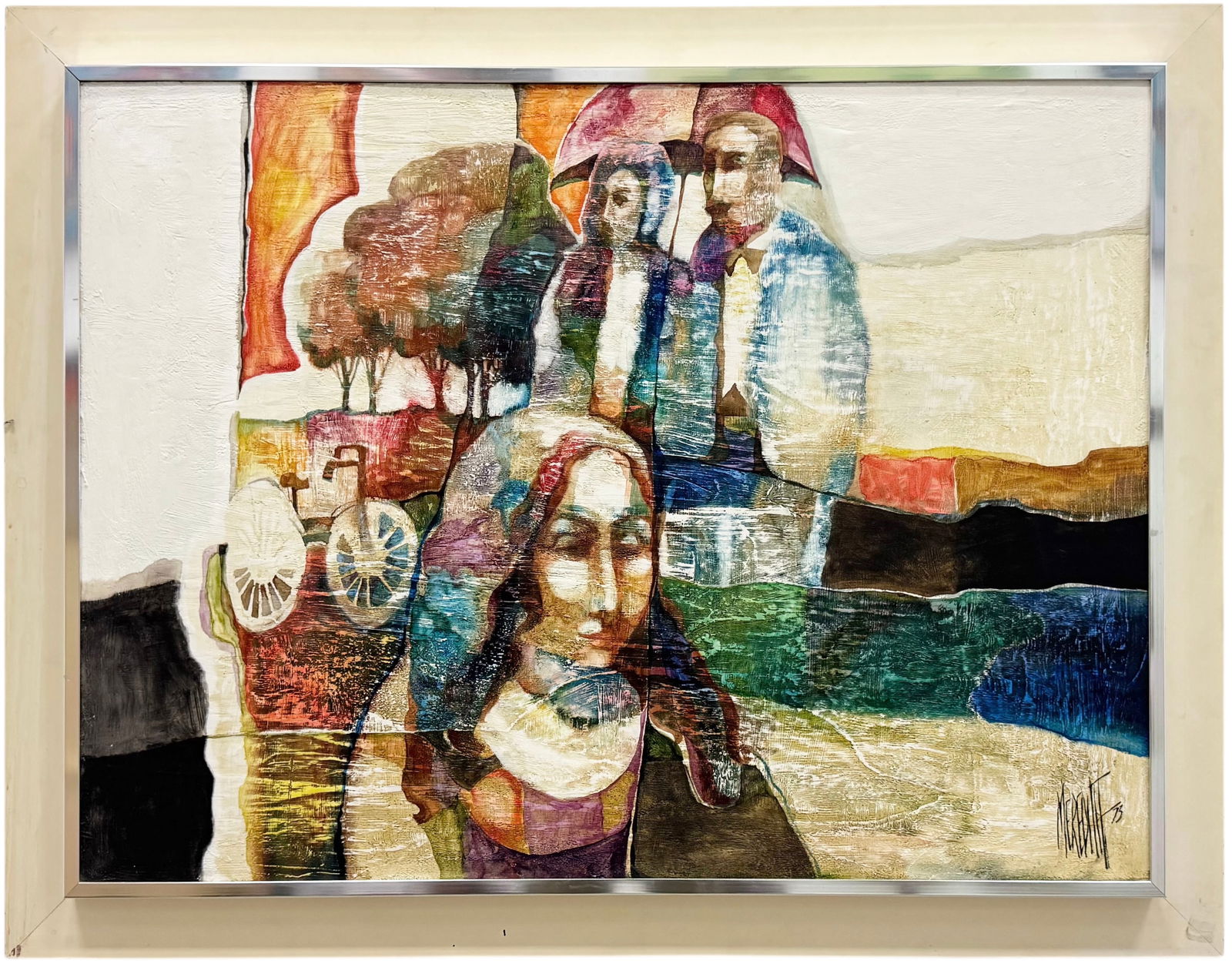 MEREDITH MILLER (20th c, American) Large Abstract, Florida Artist (1 of 3)