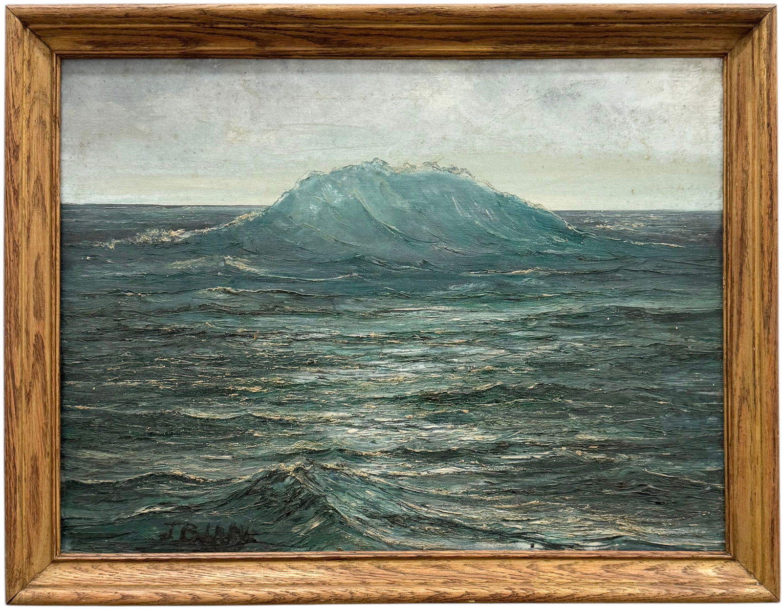 American Impressionist Luminist Seascape Signed Oil Painting (1 of 3)