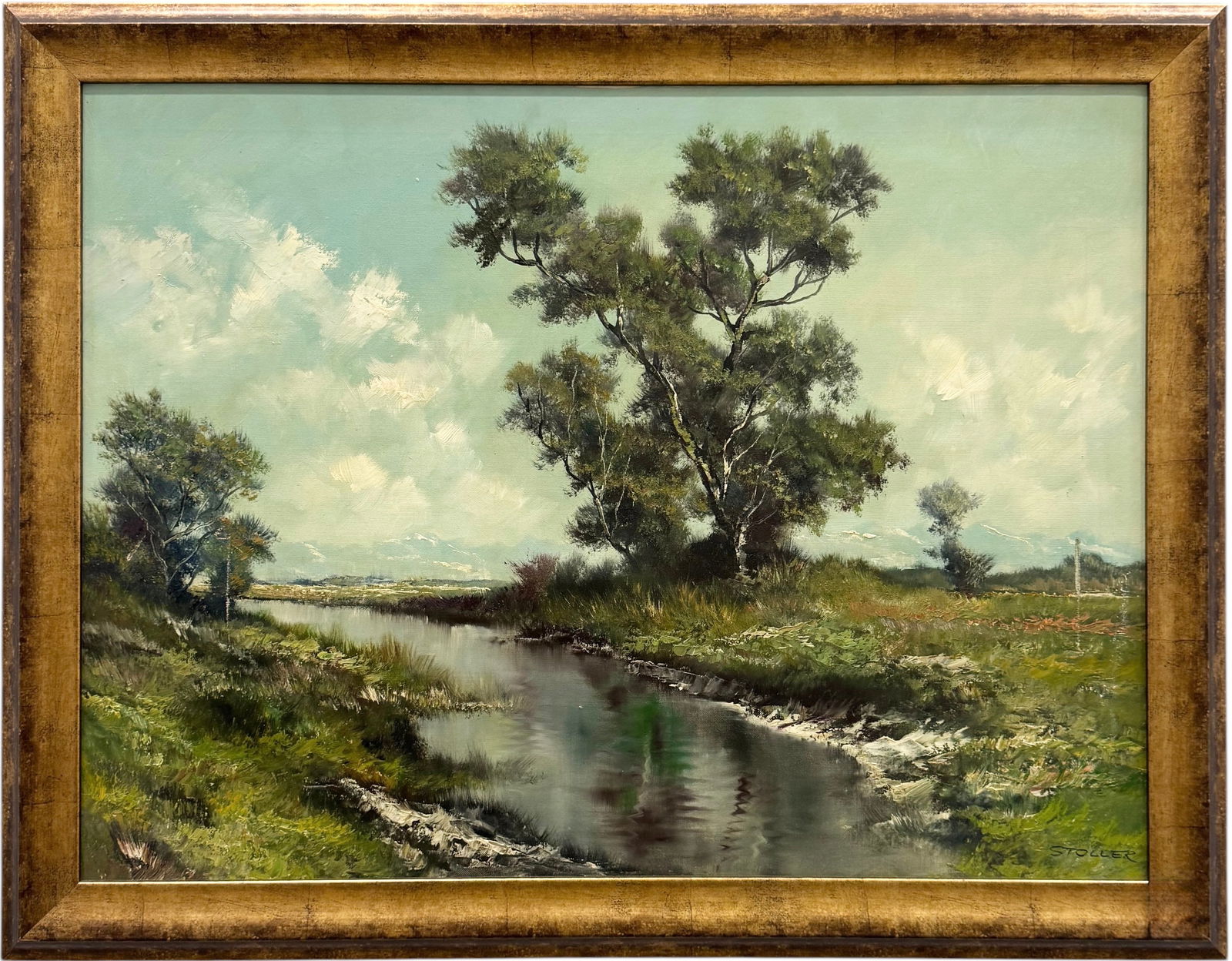 Early 20th Century American School Landscape Signed Oil Painting (1 of 3)