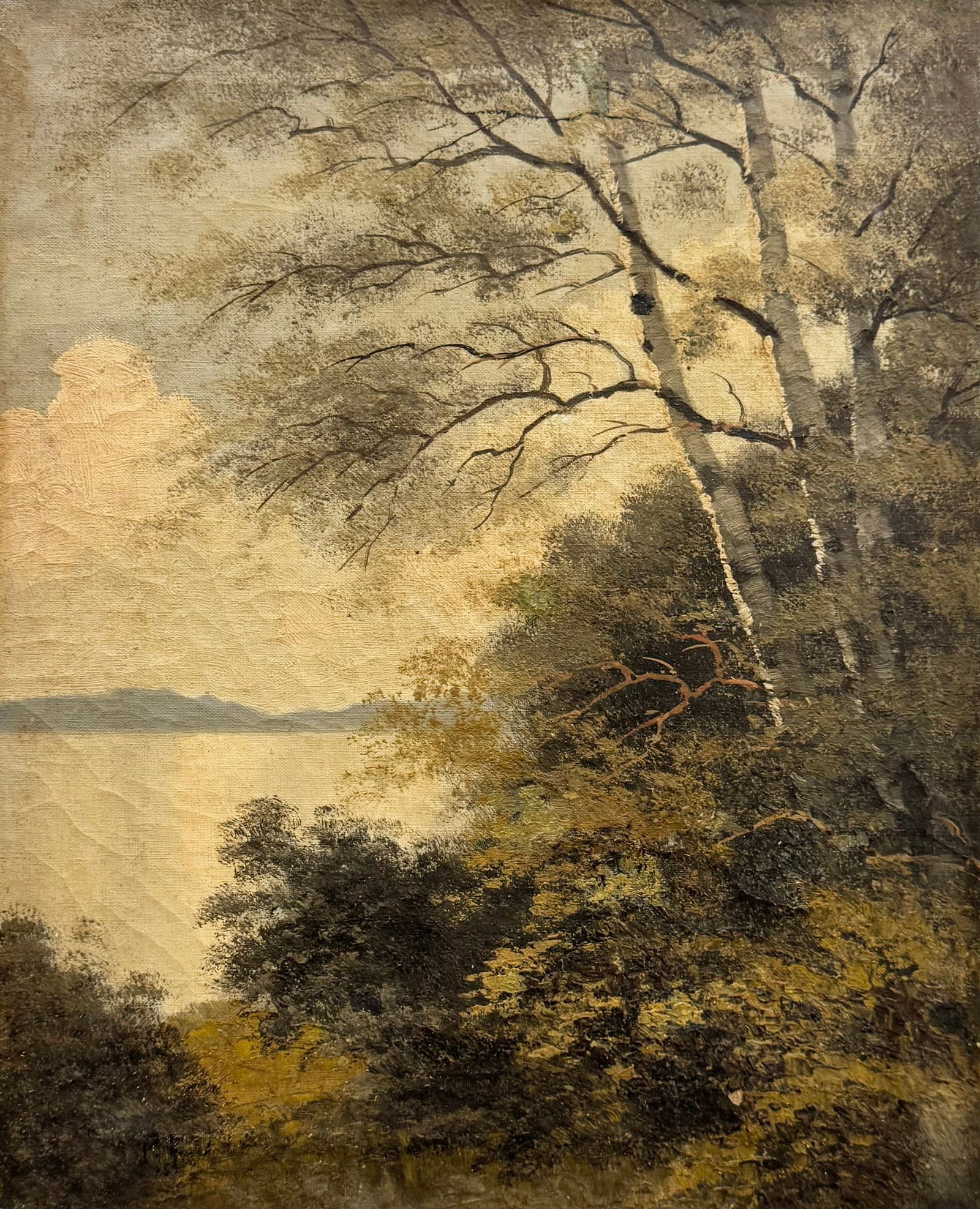 Early 20th Century Hudson River School Landscape Oil Painting (1 of 4)