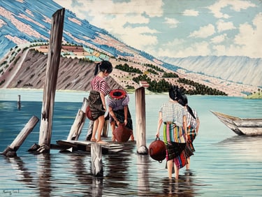 FRANCISCO CHEX (20th c, Guatamala ) Lake Atitlan