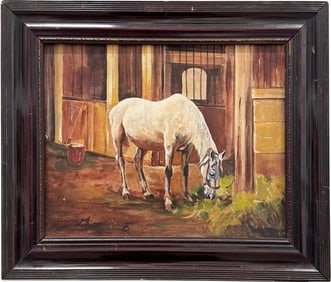 American Horse Painting Signed Oil Painting