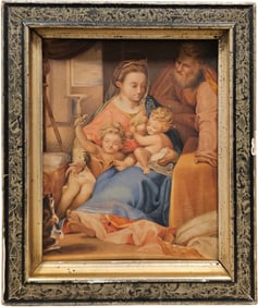 The Madonna of the Cat, After Barocci Early 20th/Late 19th Watercolor