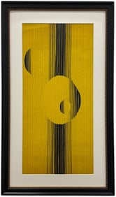 Vintage Abstract Expressionist Black & Yellow Collage