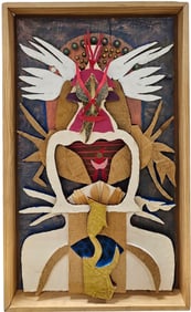 PAUL KOHN (20th c, American) Large Abstract Collage Assemblage