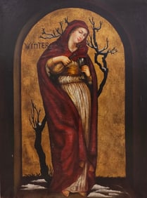 PAUL URDE, Italian Renaissance Style Temperance Depiction Painting