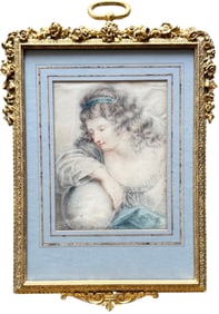 GIOVANNI BATTISTA CIPRIANI (1727-1785, Italian) Portrait, Watercolor