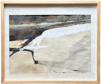 Mid-Century Modern Abstract Expressionist Painting Signed & Dated 1966