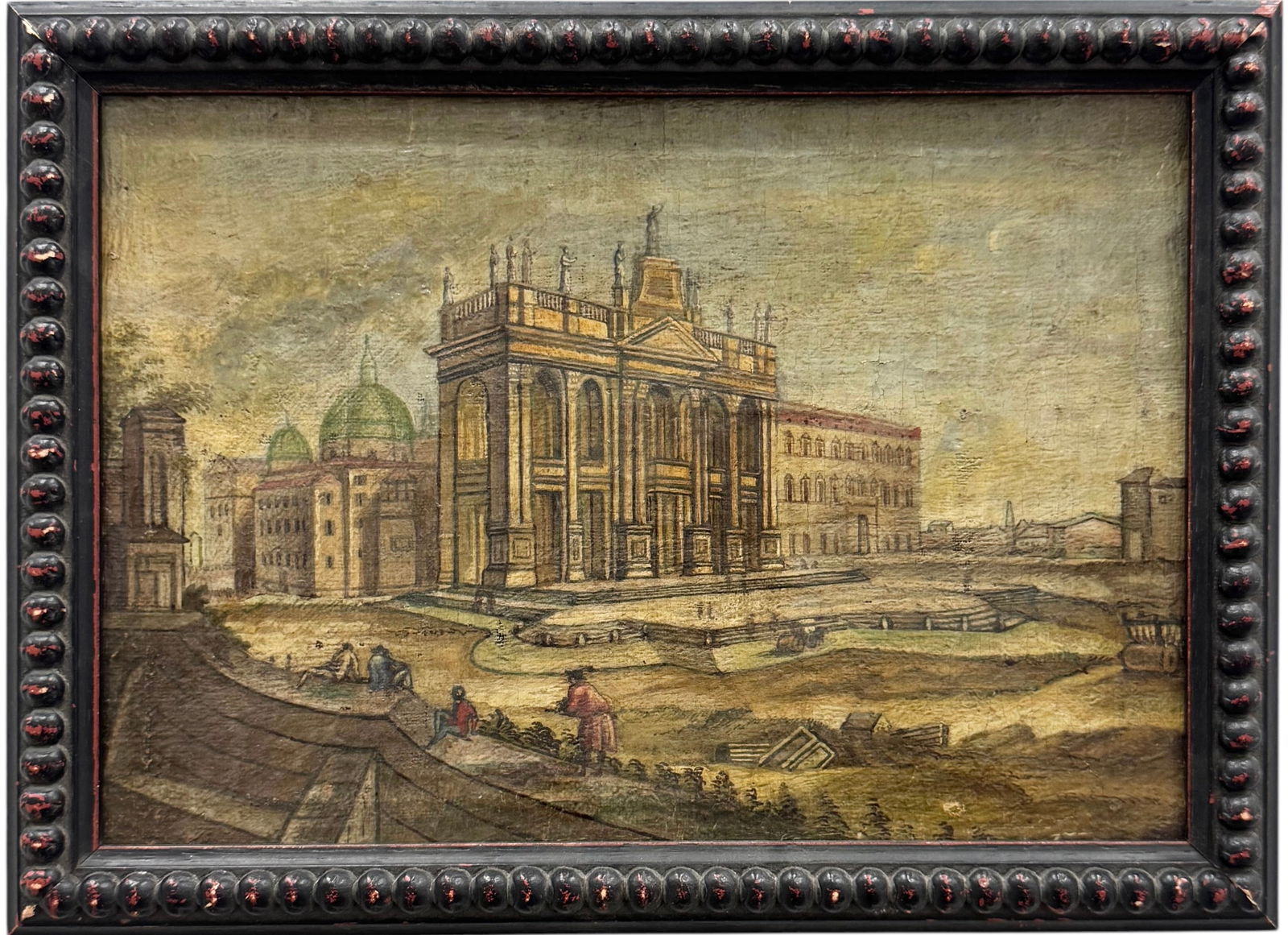 Italian School, St. John Lateran in Rome Architectural Oil Painting (1 of 4)