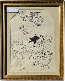 PIERRE BONNARD, Les Chiens Pencil Signed Lithograph 1893