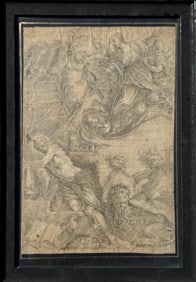 Transfiguration Of Christ, Old Master Graphite Drawing