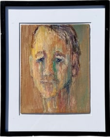 Nicely Framed American Modernist Abstract Portrait Of A Man