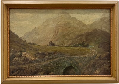 English School Impressionist Lake District Tranquil Landscape Oil Painting