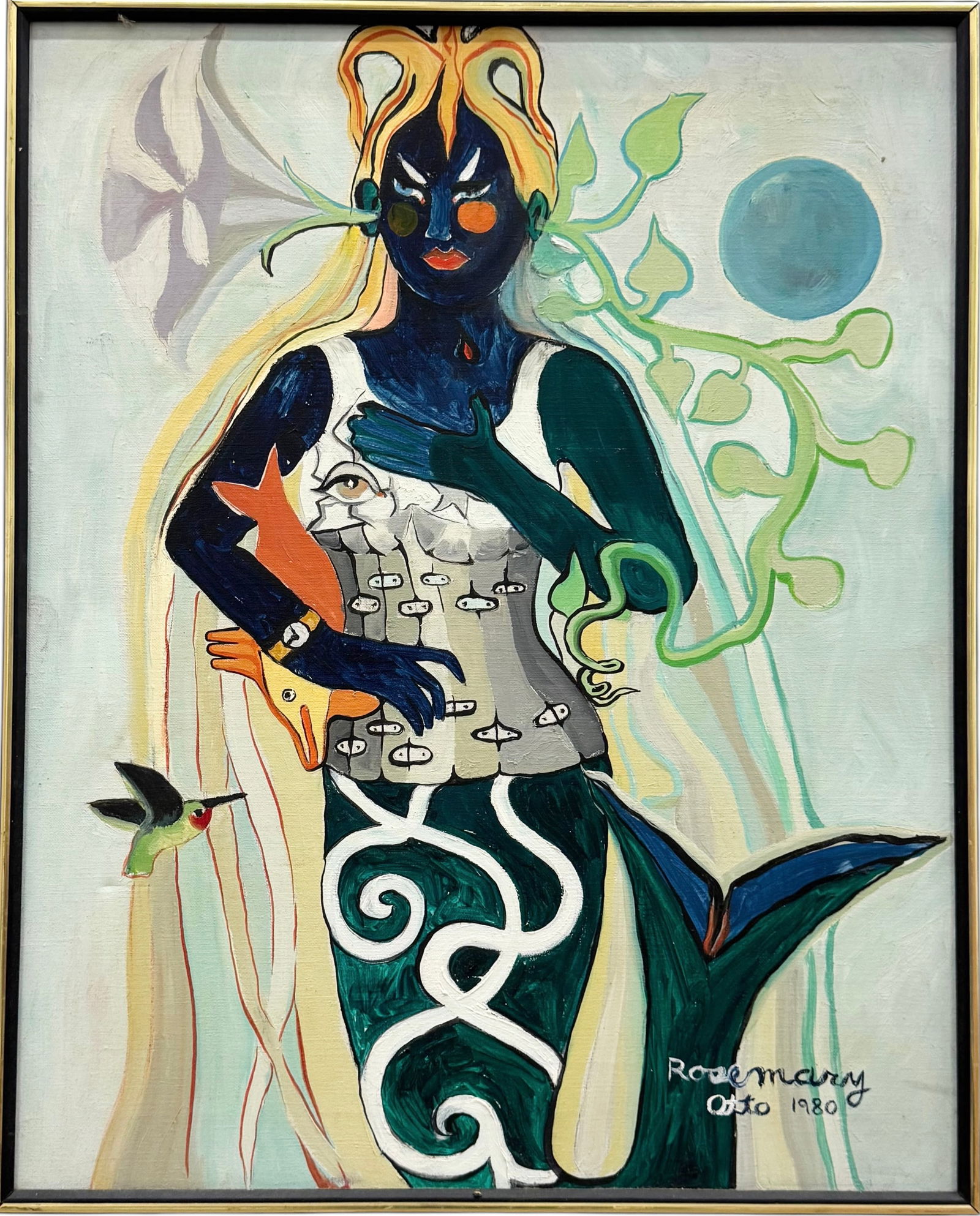 ROSEMARY OTTO (20th Century, American) Surrealist Portrait (1 of 3)