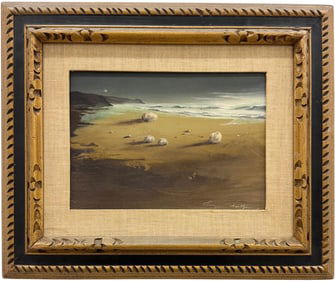 EUGENE SPARKS (b. 1940, American) Massachusetts Artist, Beach Scene