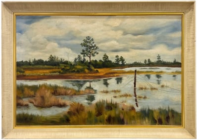 ROBERTA "BUNNY" COPPE (20th c, American) Florida Landscape, Stuart, FL Artist