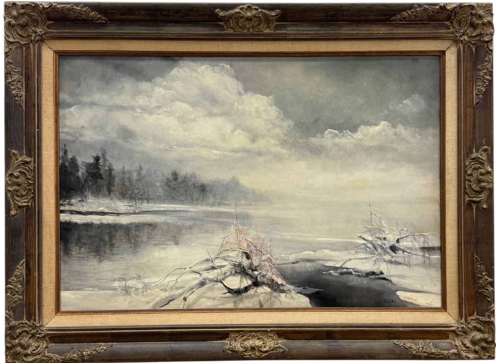 RUTH RUMNEY (20th c, American) Lake Placid, New York, Large Winter Landscape (1 of 4)