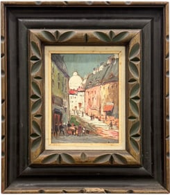 Nicely Framed Impressionist Paris School Cityscape Oil Painting